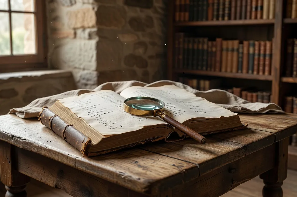 Vieux dictionnaire de patois franc-comtois ouvert sur une table en bois, ambiance bibliothèque