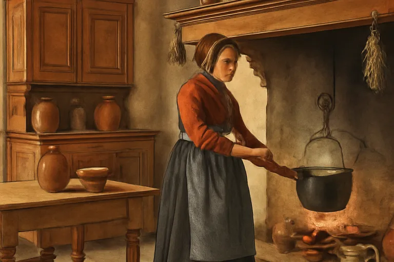 Représentation traditionnelle de Tante Arie à dos d'âne dans le folklore du Jura comtois