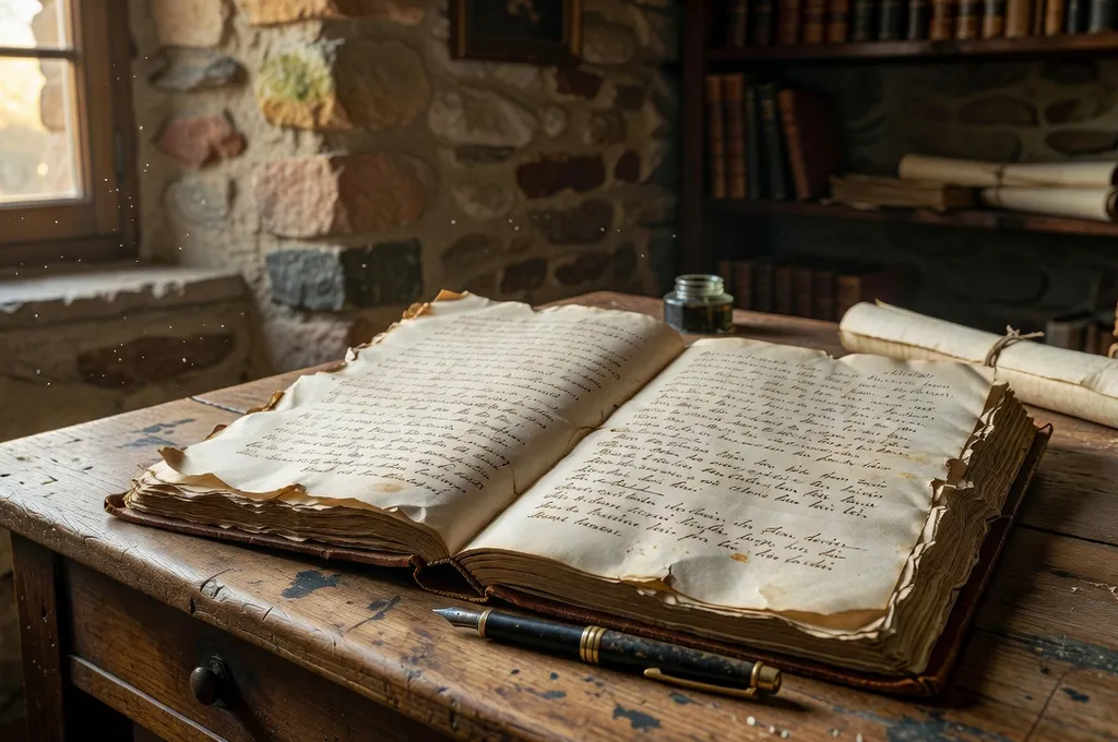 Manuscrit dialectal franc-comtois annoté à la main, étude linguistique des parlers du Doubs