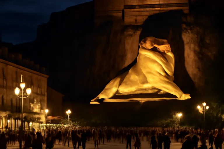 Le Lion de Belfort sculpté par Bartholdi dans la falaise de grès rose